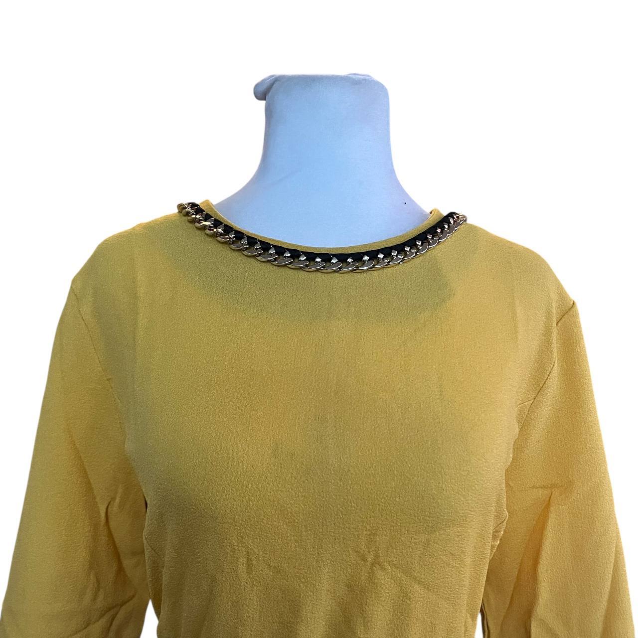Vintage Mustard Bell Sleeve Dress