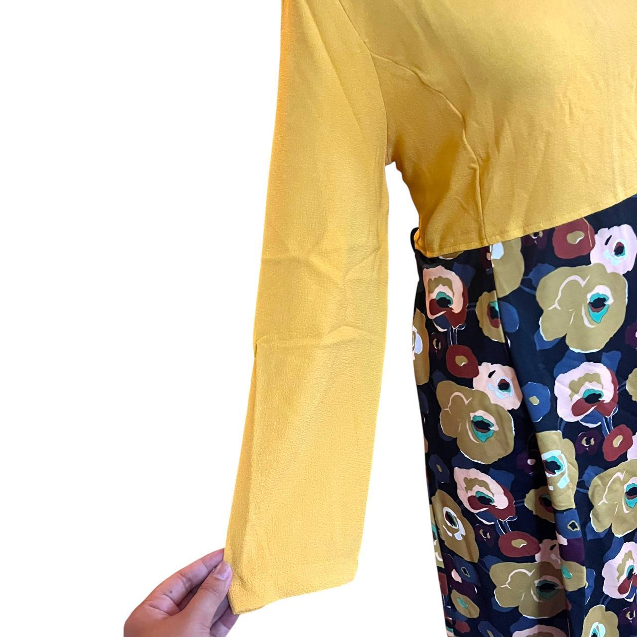 Vintage Mustard Bell Sleeve Dress