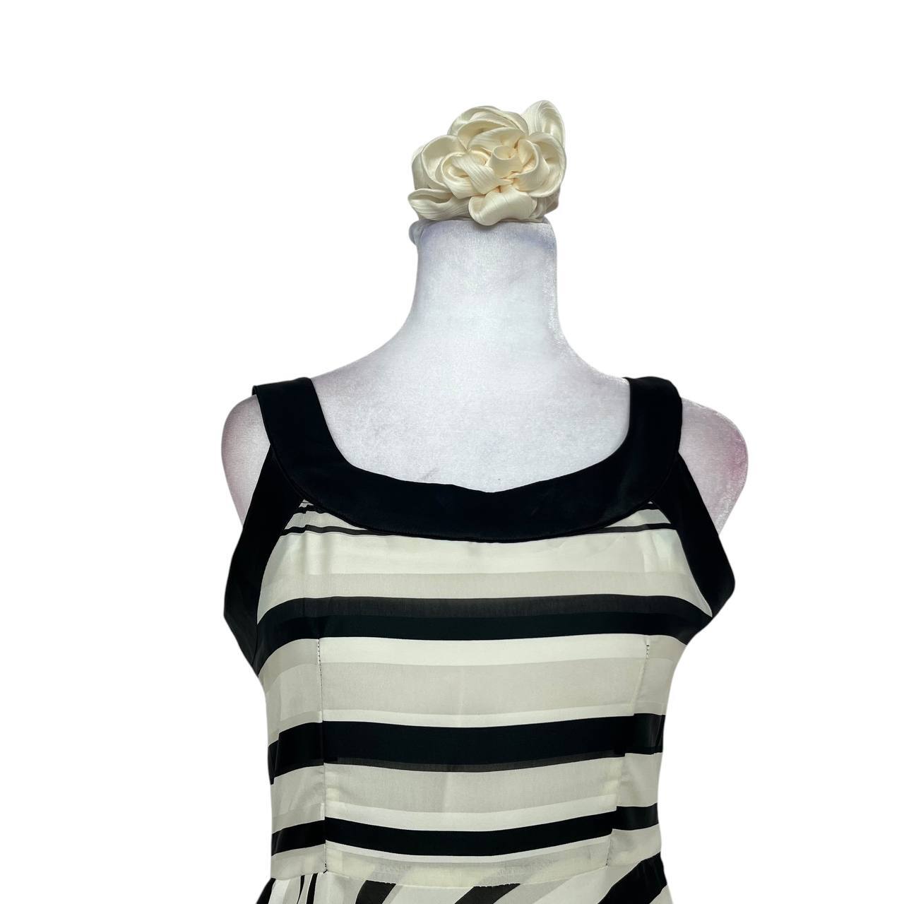 Striped Fit and Flare Dress