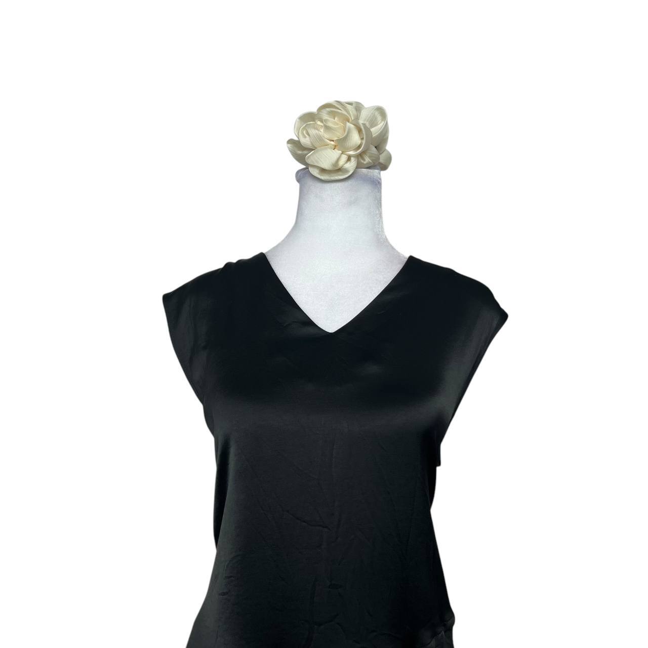 Elegant Black Satin Dress