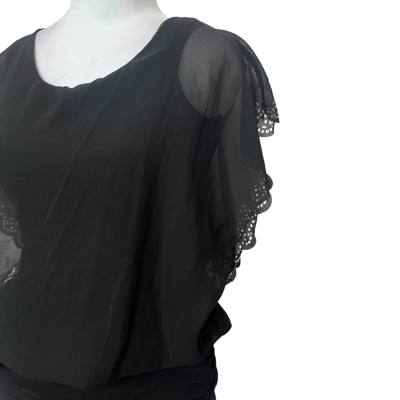 Elegant Black Sheer Blouse