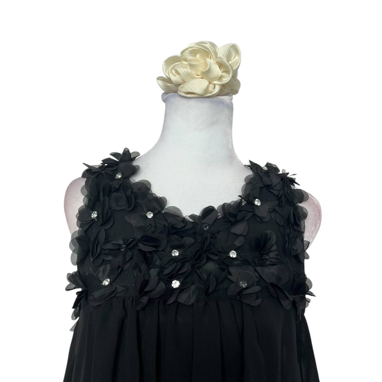 Black Sleeveless Semi-Sheer Dress