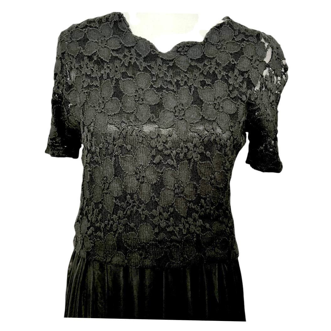 Black Lace Bodice Dress