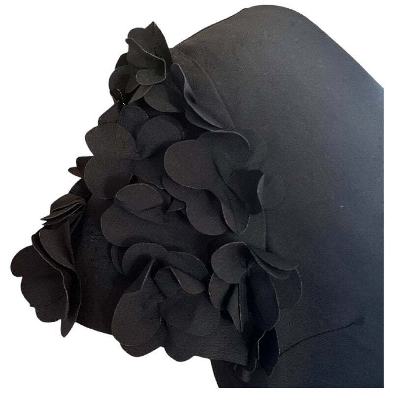 Elegant Black Ruffle Dress