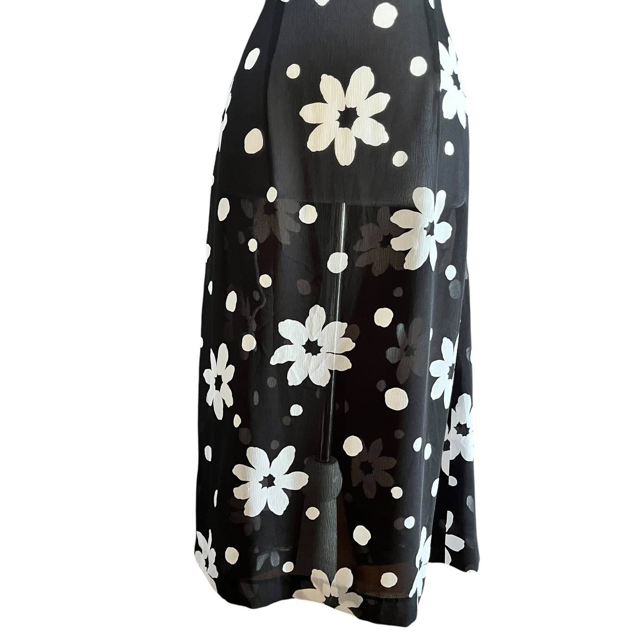 Elegant Black Floral Dress