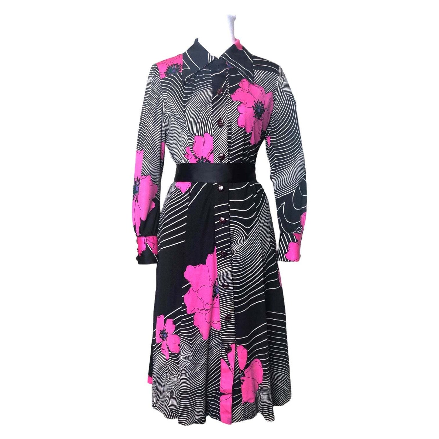Vintage Pink Floral Dress
