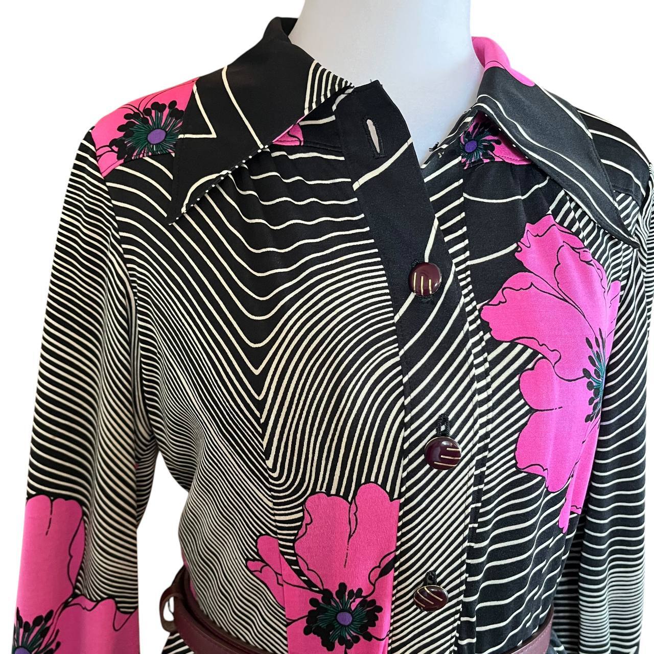 Vintage Pink Floral Dress