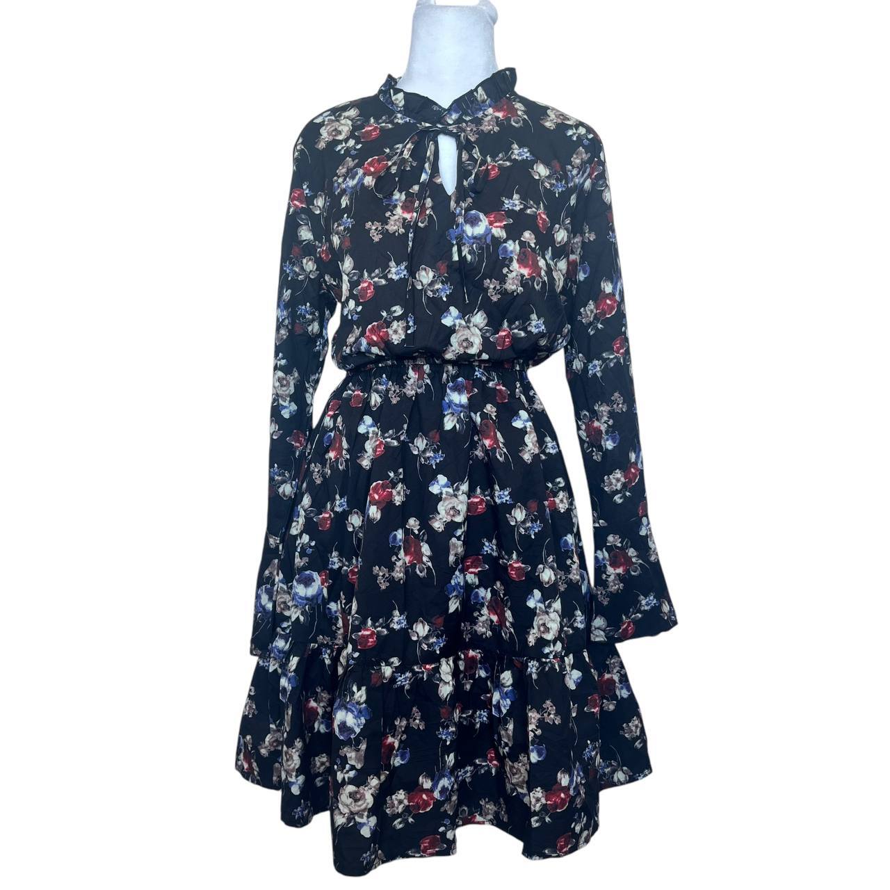 Vintage Black Floral Dress