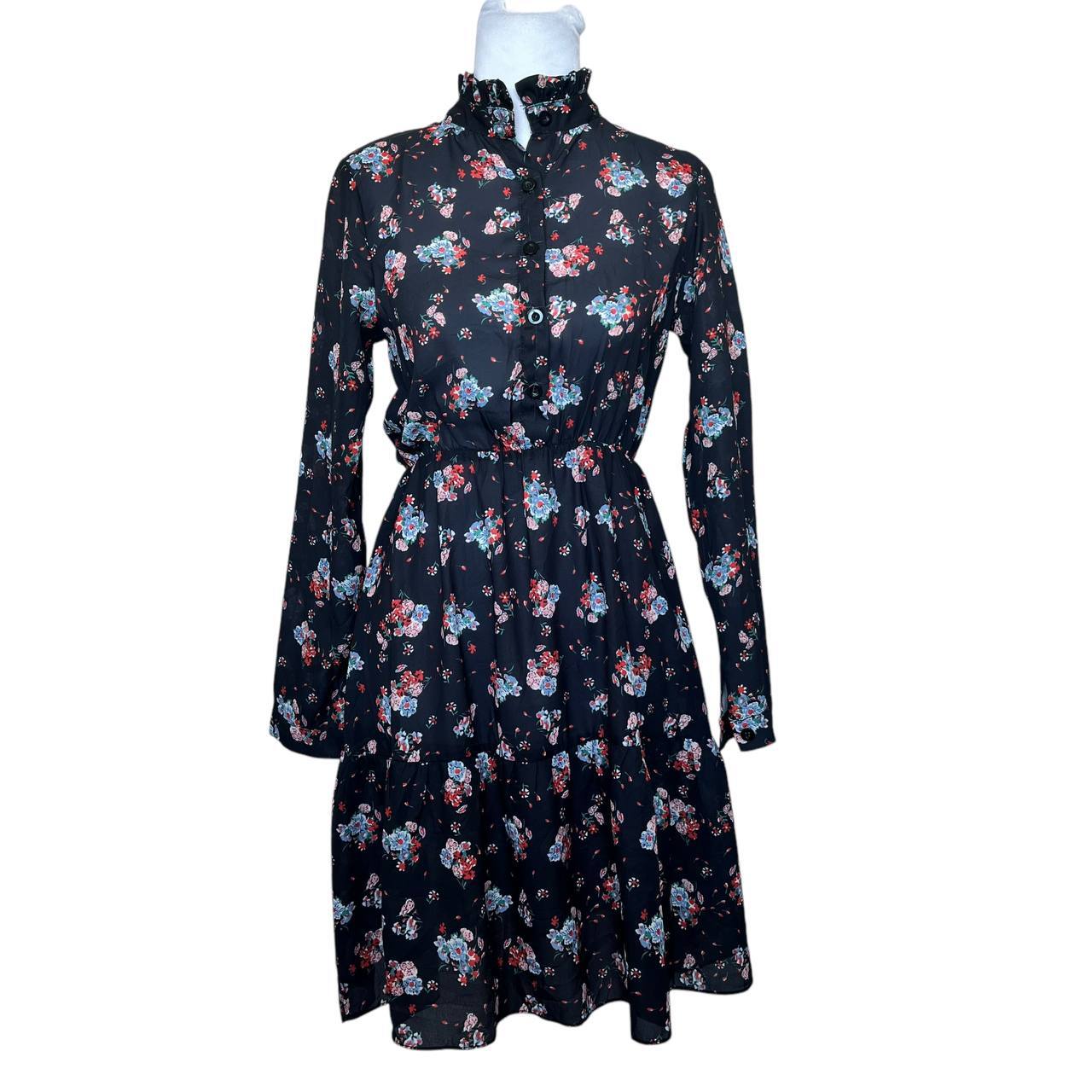 Button-Up Bohemian Floral Dress