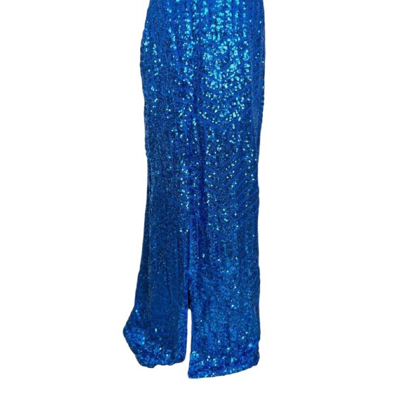 Blue Sequin Flapper Elegance
