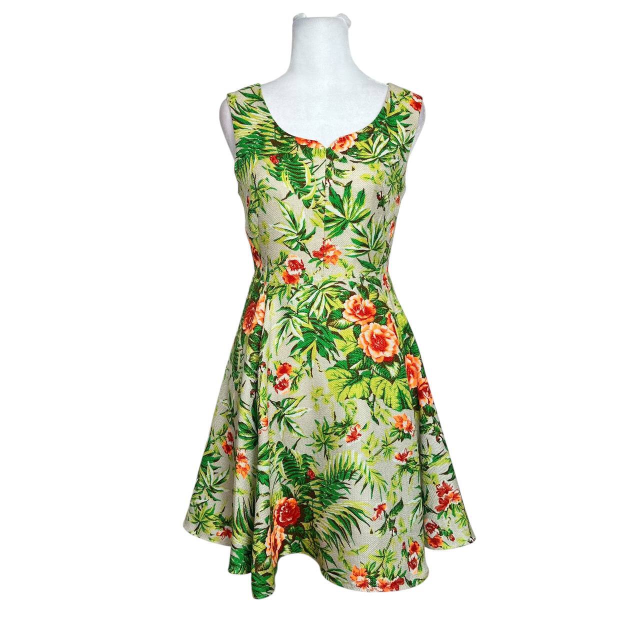 Floral Print Fit and Flare Dress