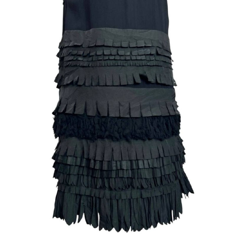 Ruffled Black Mini Dress