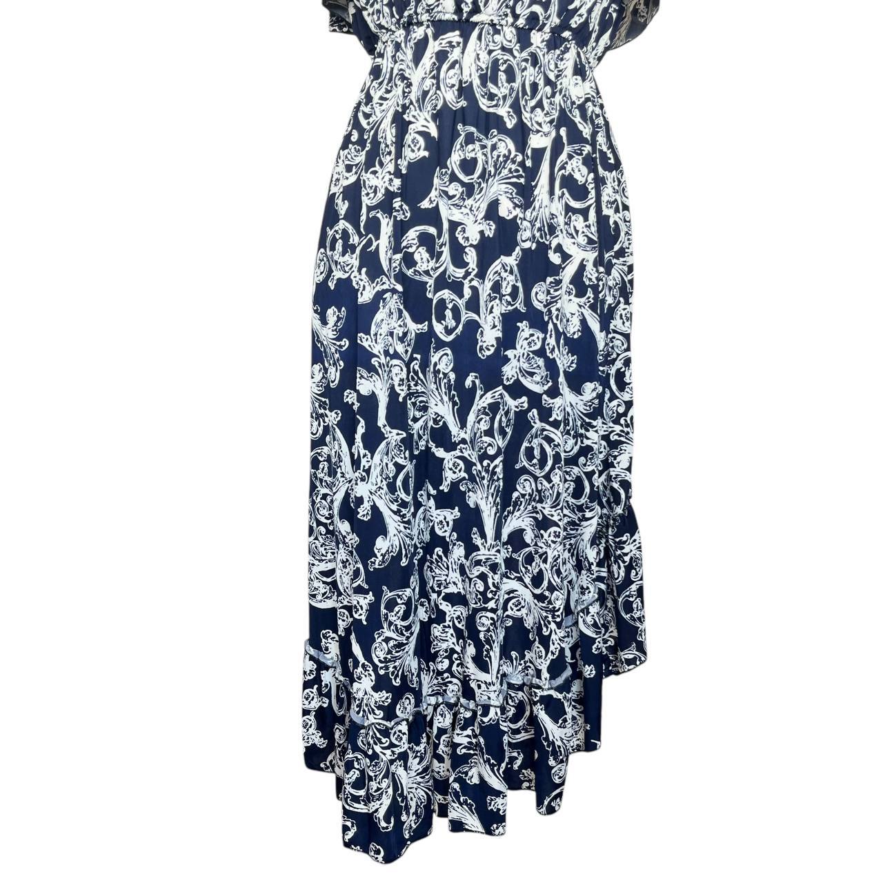 Off-Shoulder Paisley Maxi Dress