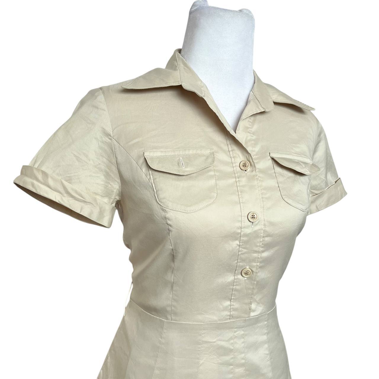 Vintage Beige Shirt Dress