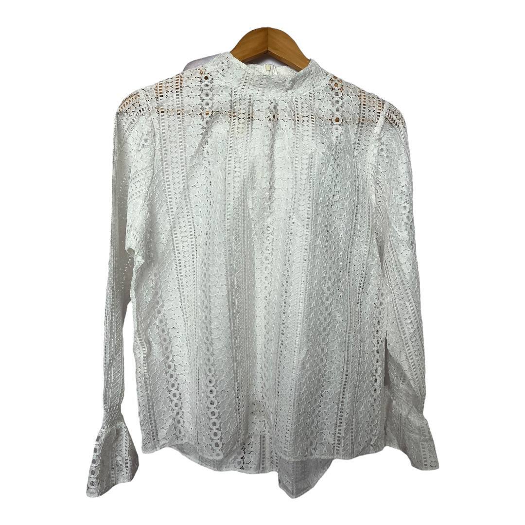 Lace Mock Neck Blouse