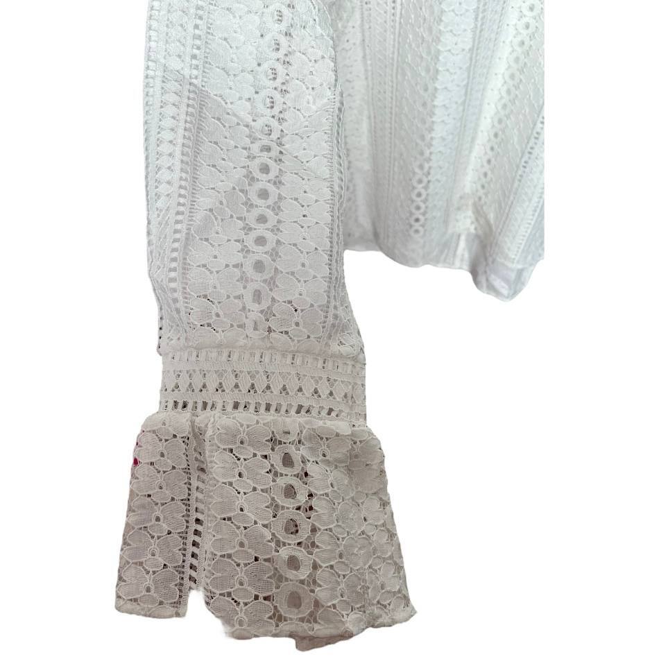 Lace Mock Neck Blouse