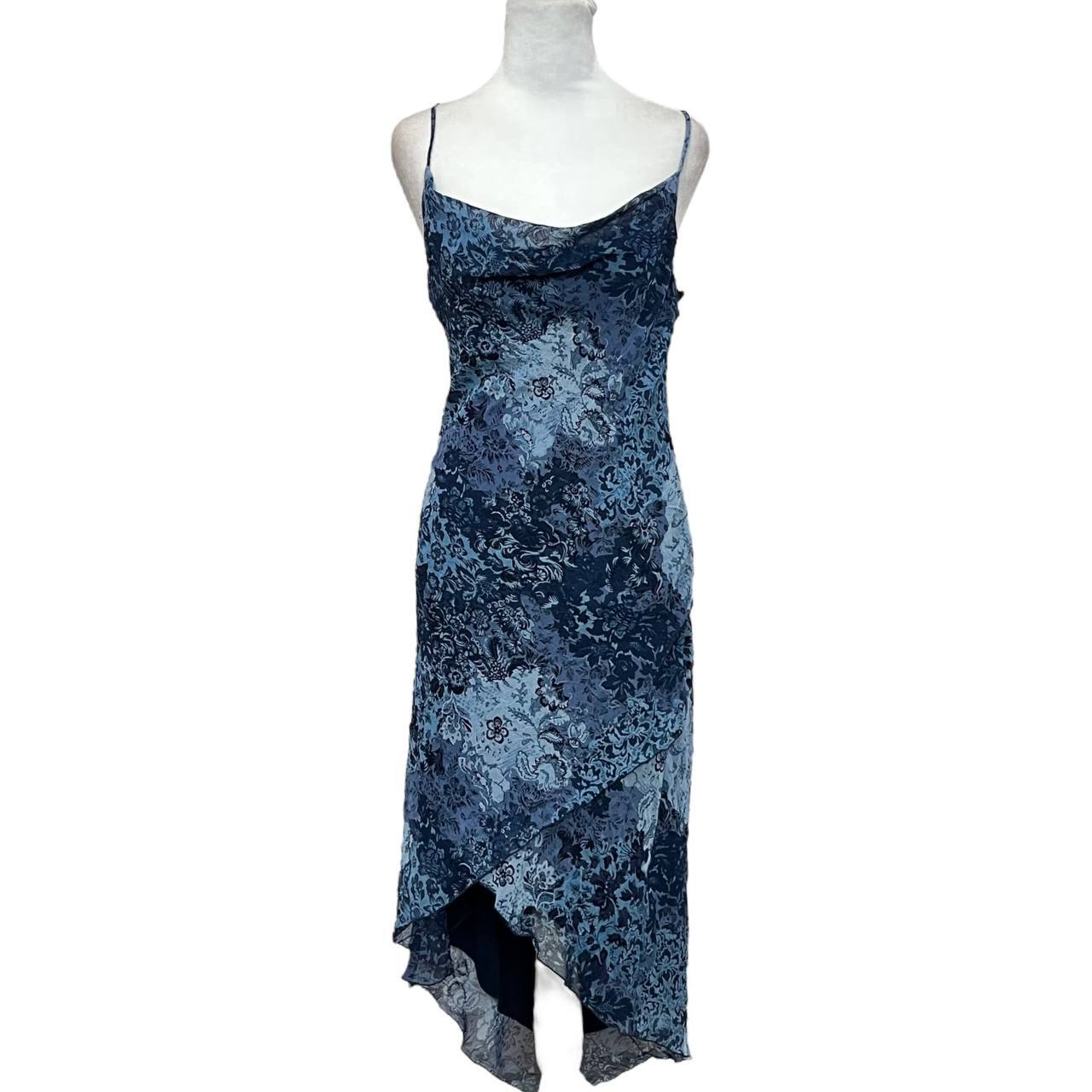 Blue Floral Slip Dress