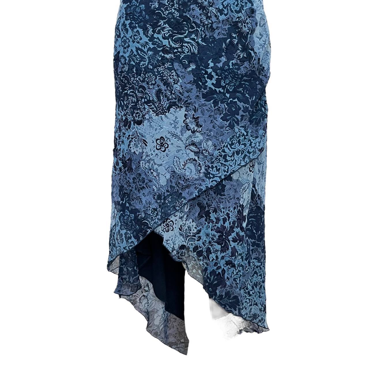 Blue Floral Slip Dress