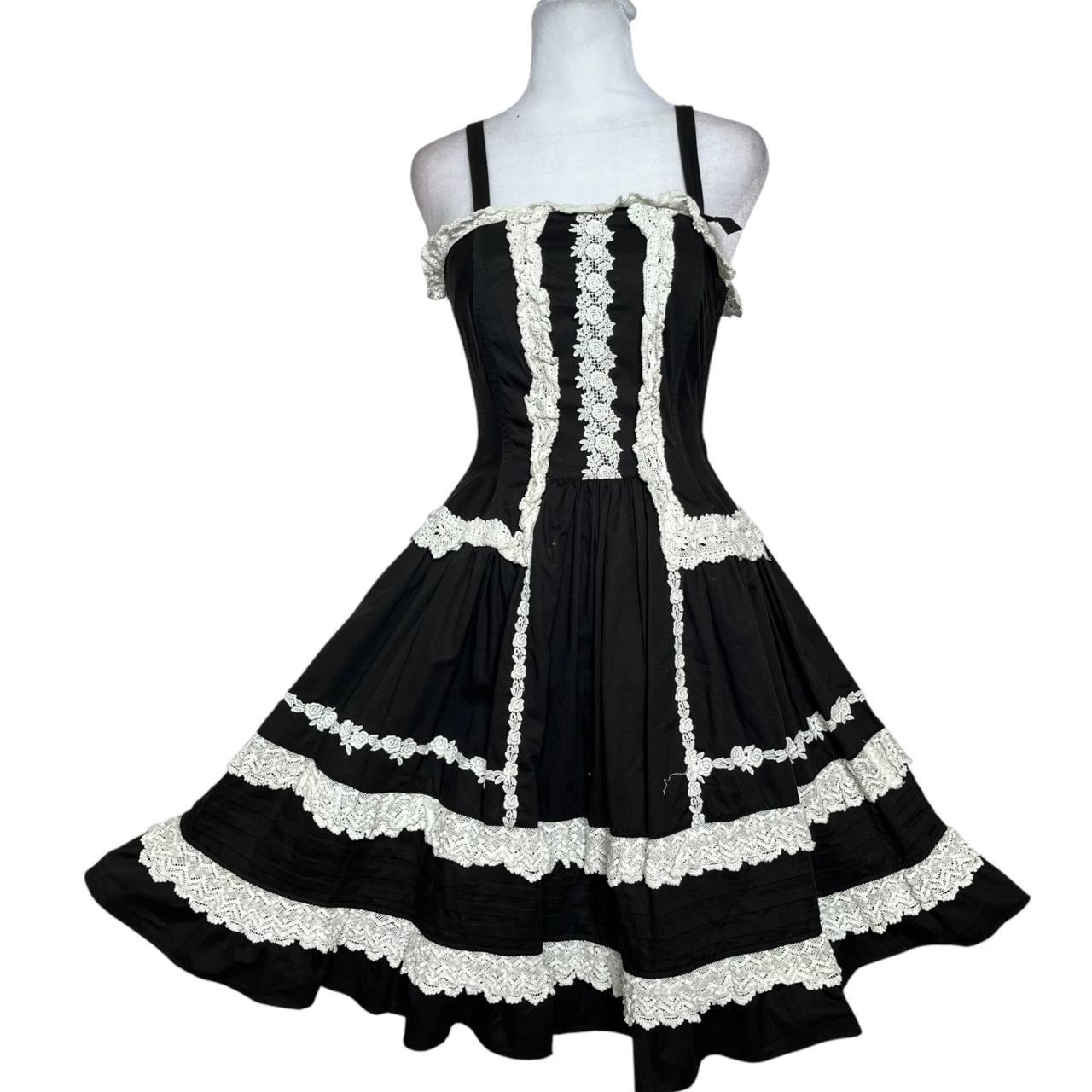 Black White Lace Dress