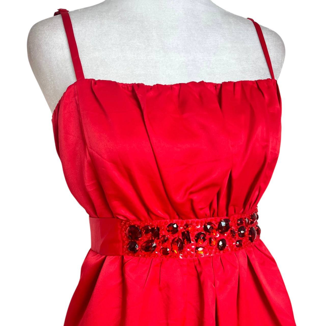 Striped Red Spaghetti Dress