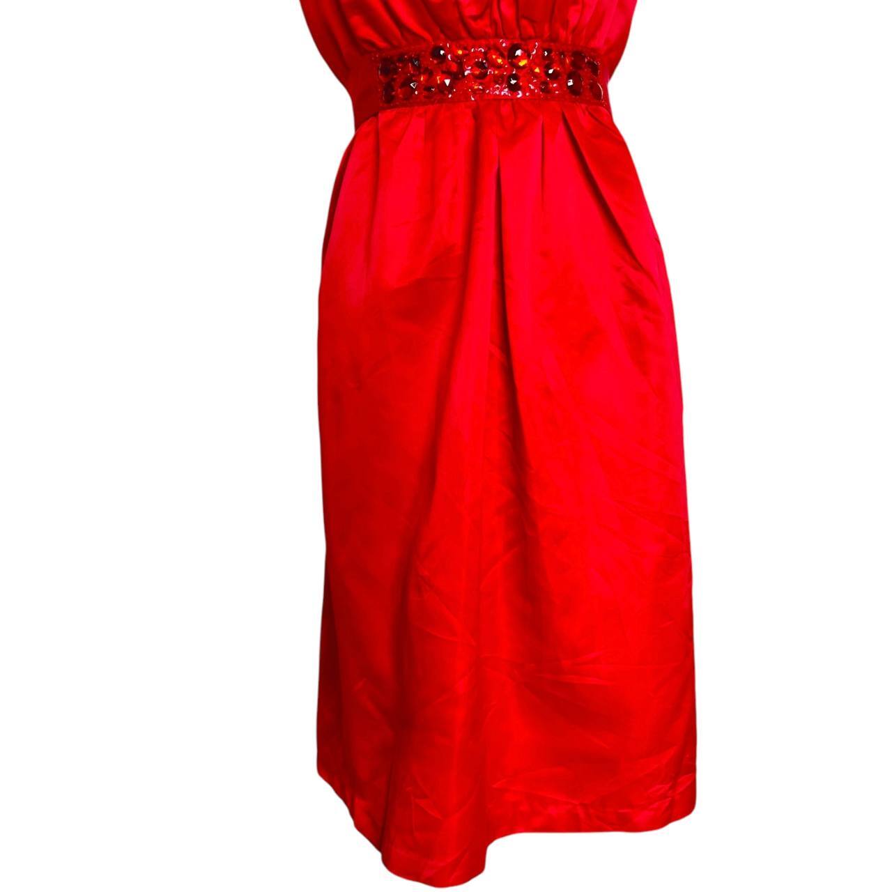 Striped Red Spaghetti Dress