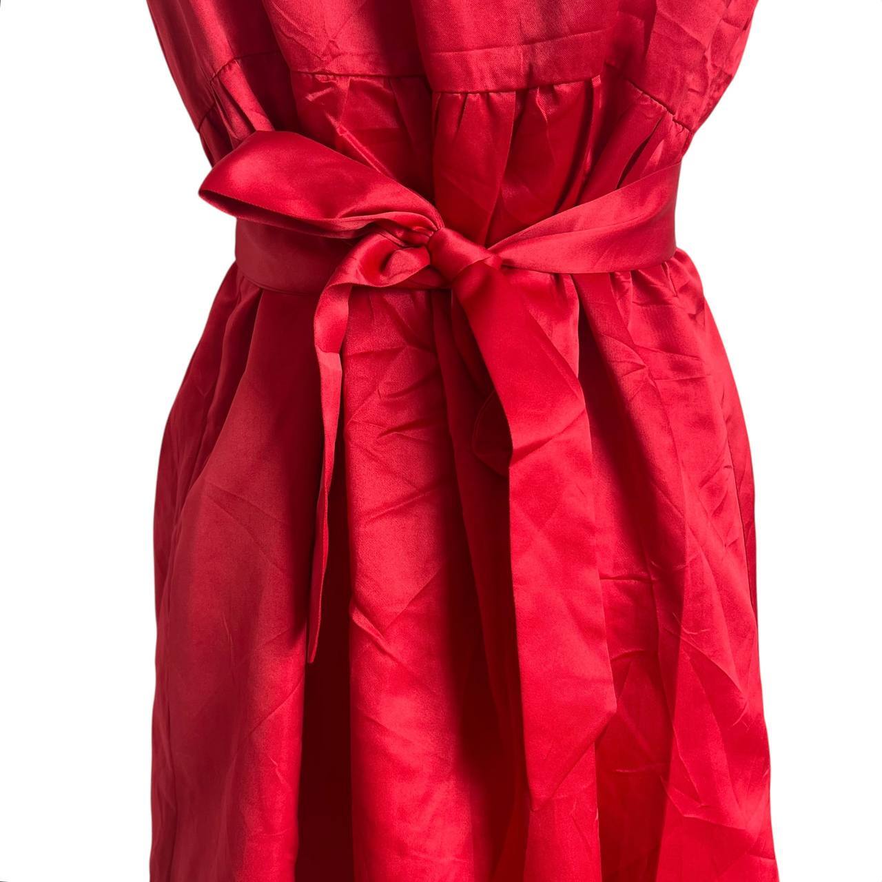 Striped Red Spaghetti Dress