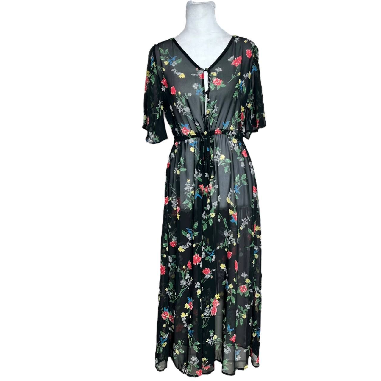 Sheer Bloom Midi Dress