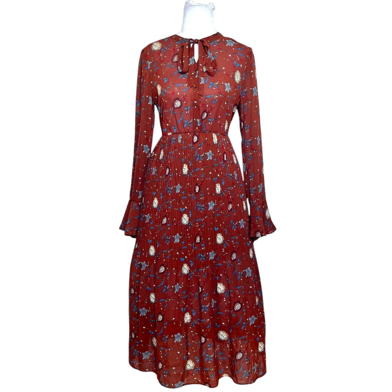 Vintage Maroon Midi Dress