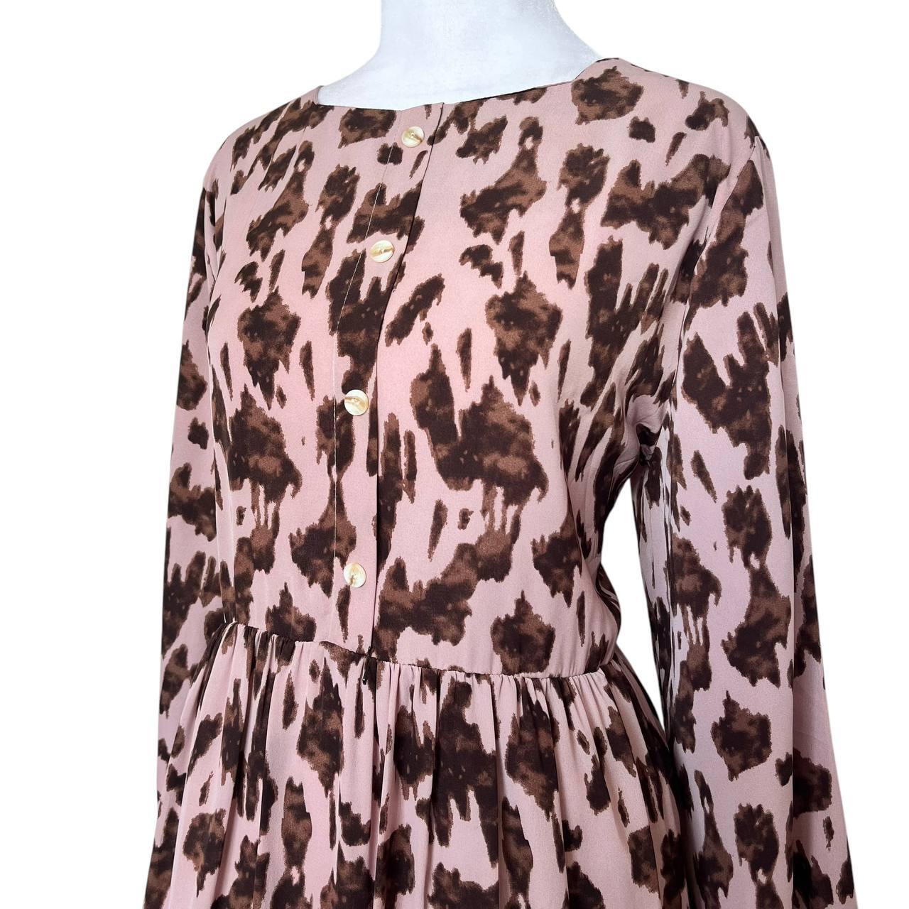 Abstract Print Midi Dress