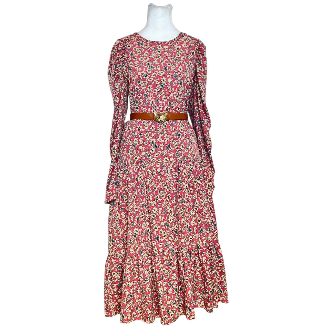 Pink Floral Wrap Dress