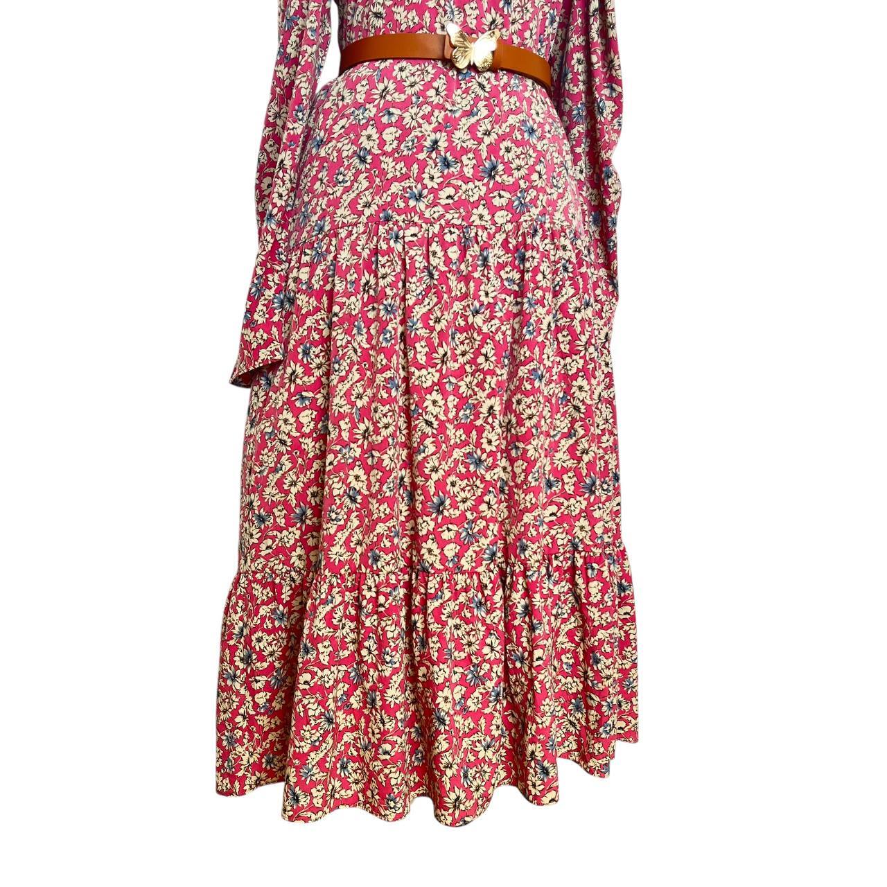 Pink Floral Wrap Dress