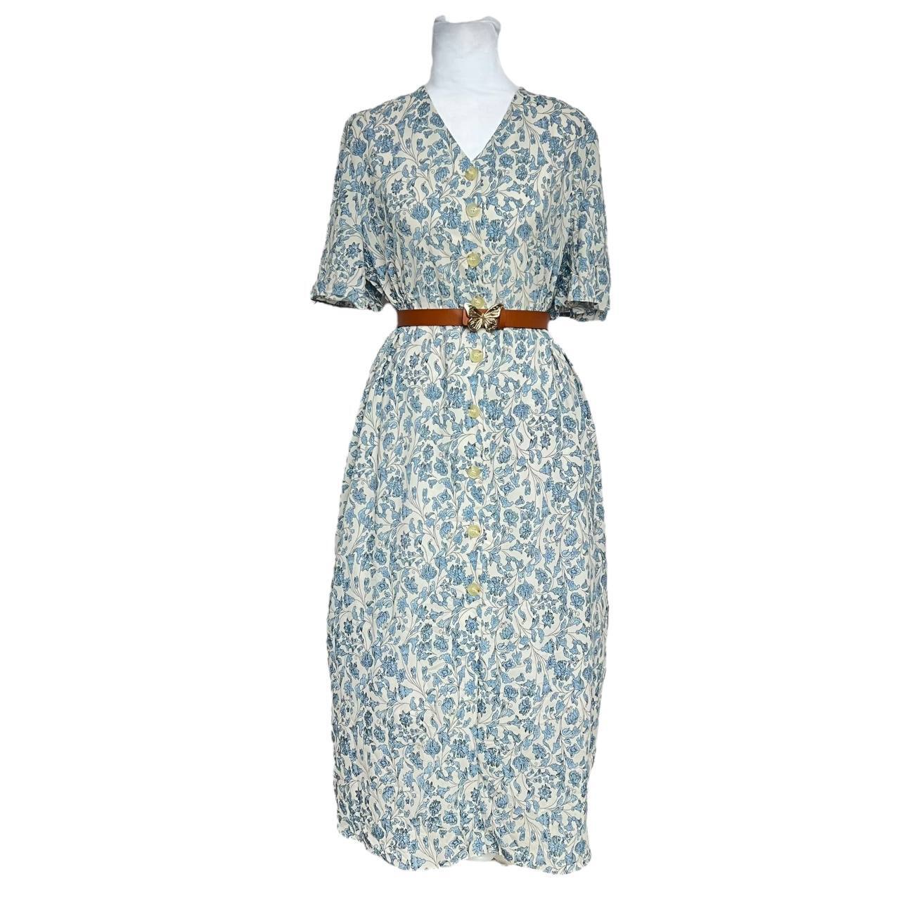 Vintage Floral Midi Dress