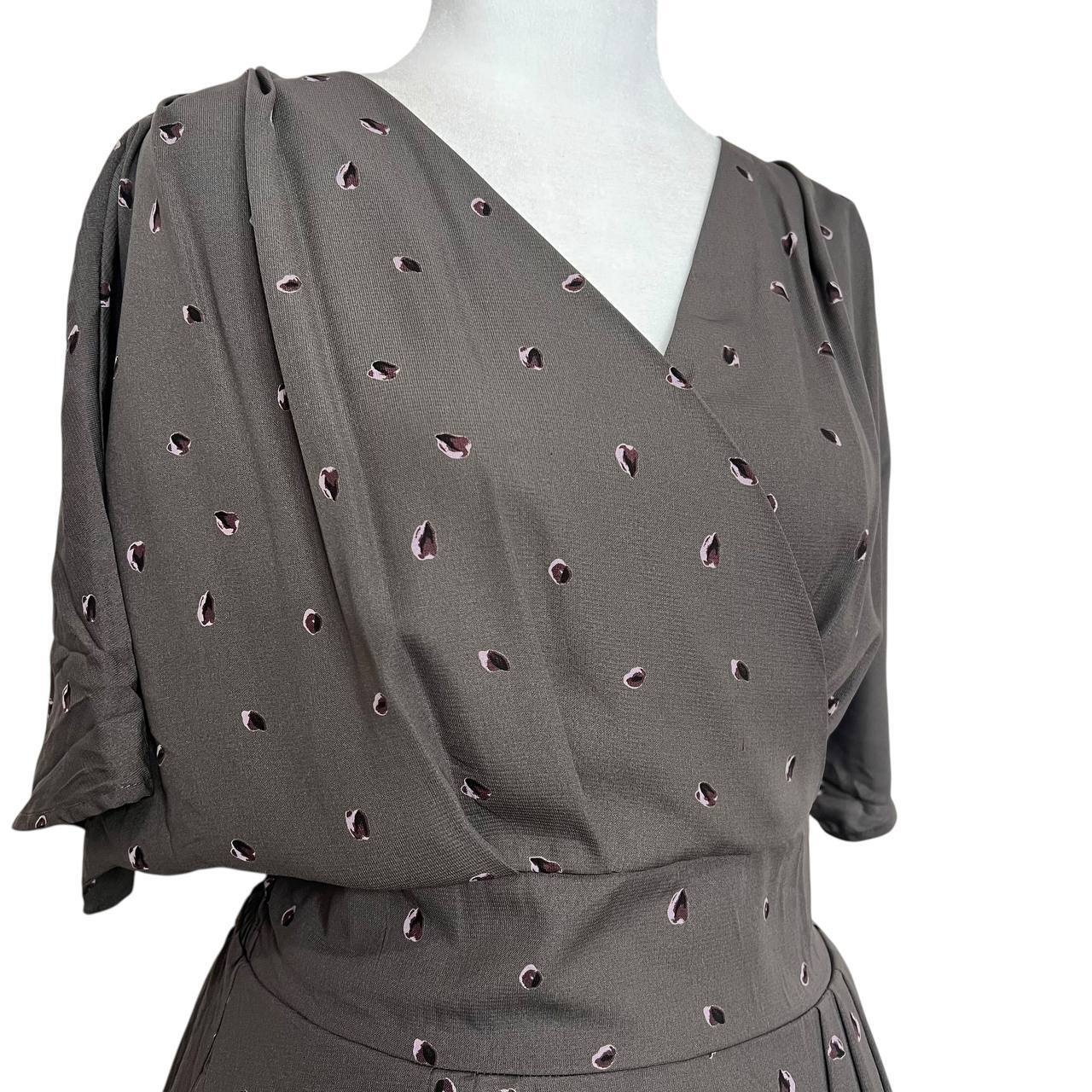 Grey Vintage Wrap Dress
