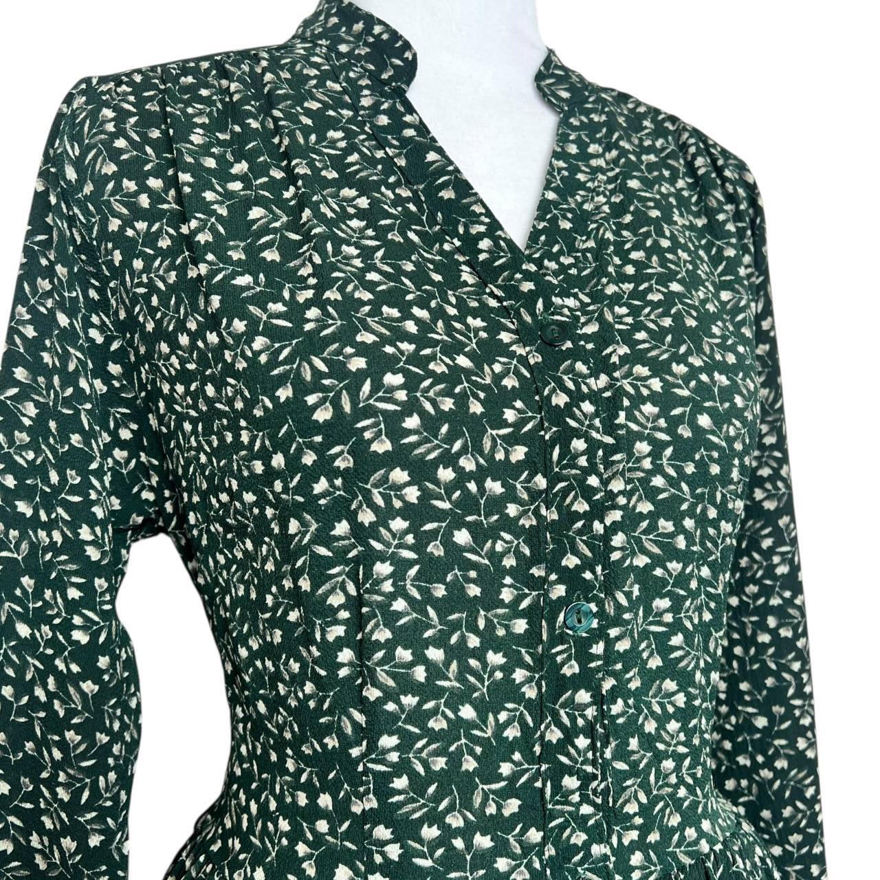 Green Floral Mini Dress