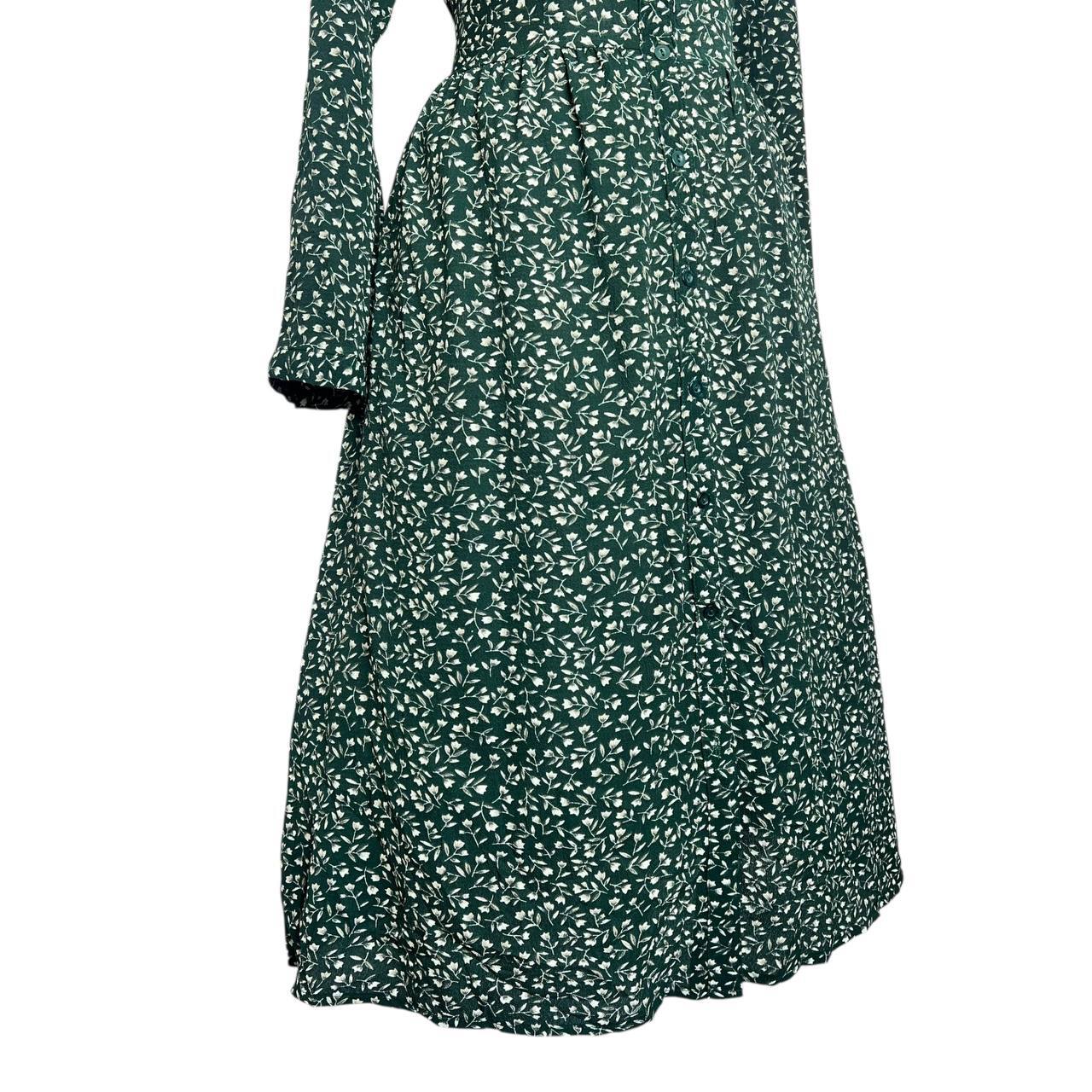 Green Floral Mini Dress