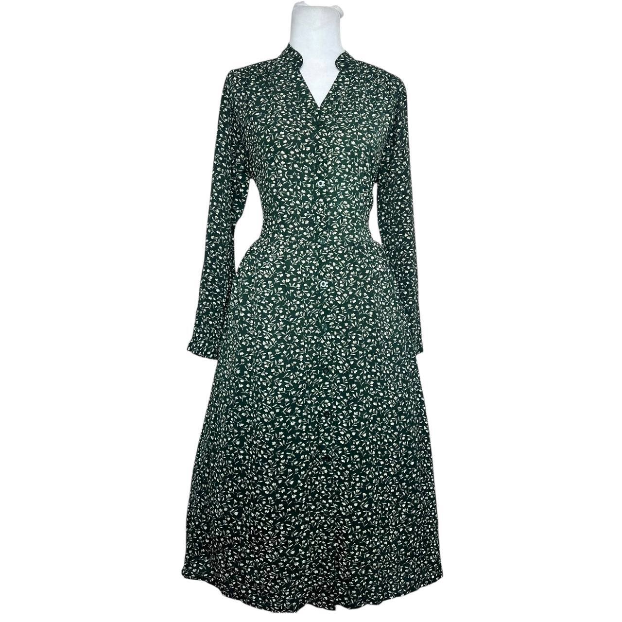 Green Floral Mini Dress