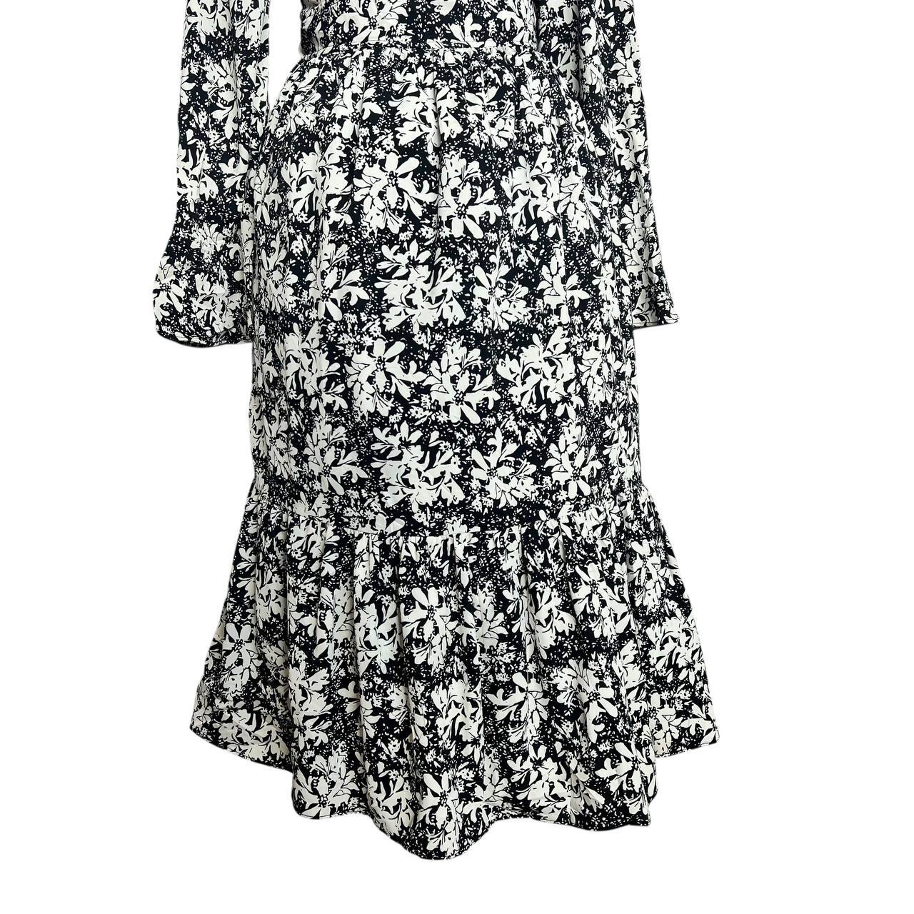 Floral Wrap Ruffle Dress