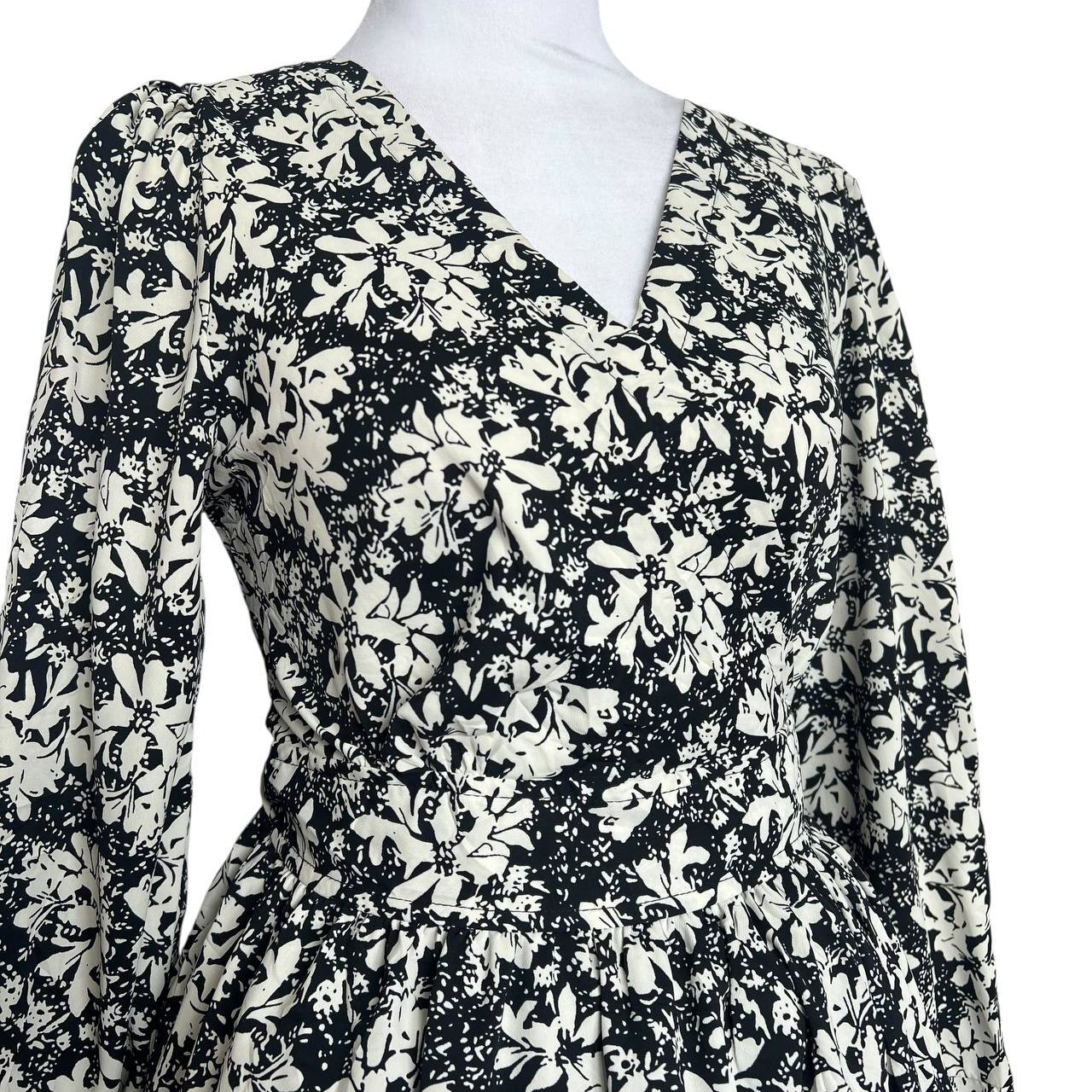 Floral Wrap Ruffle Dress