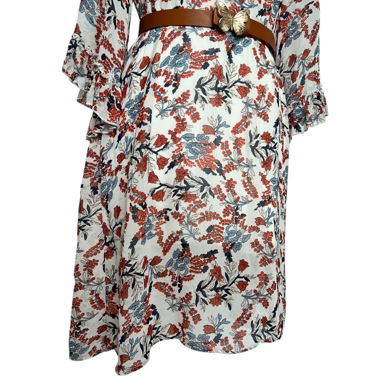 Floral Belted Mini Dress