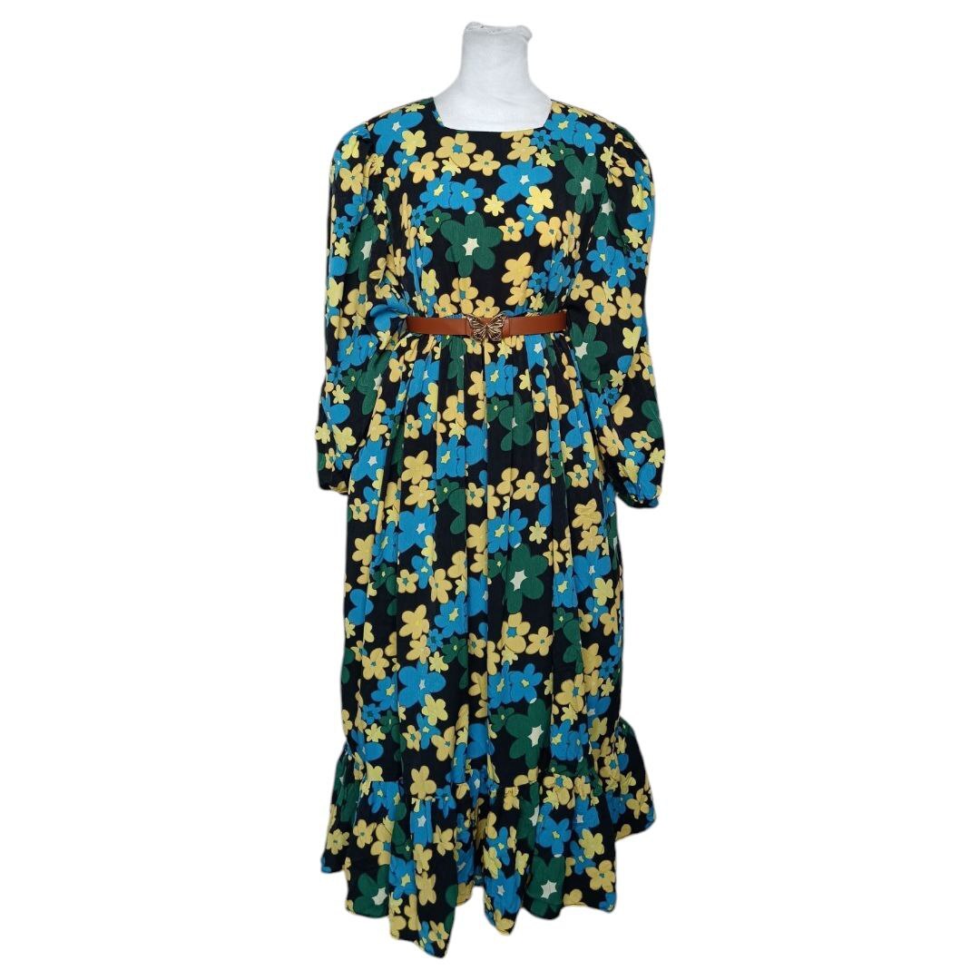 Tiered Floral Midi Dress