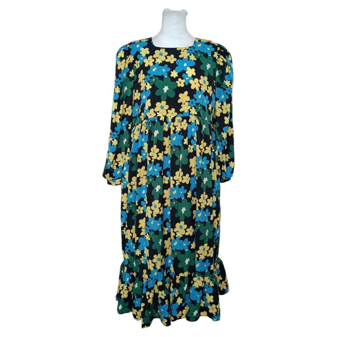 Tiered Floral Midi Dress