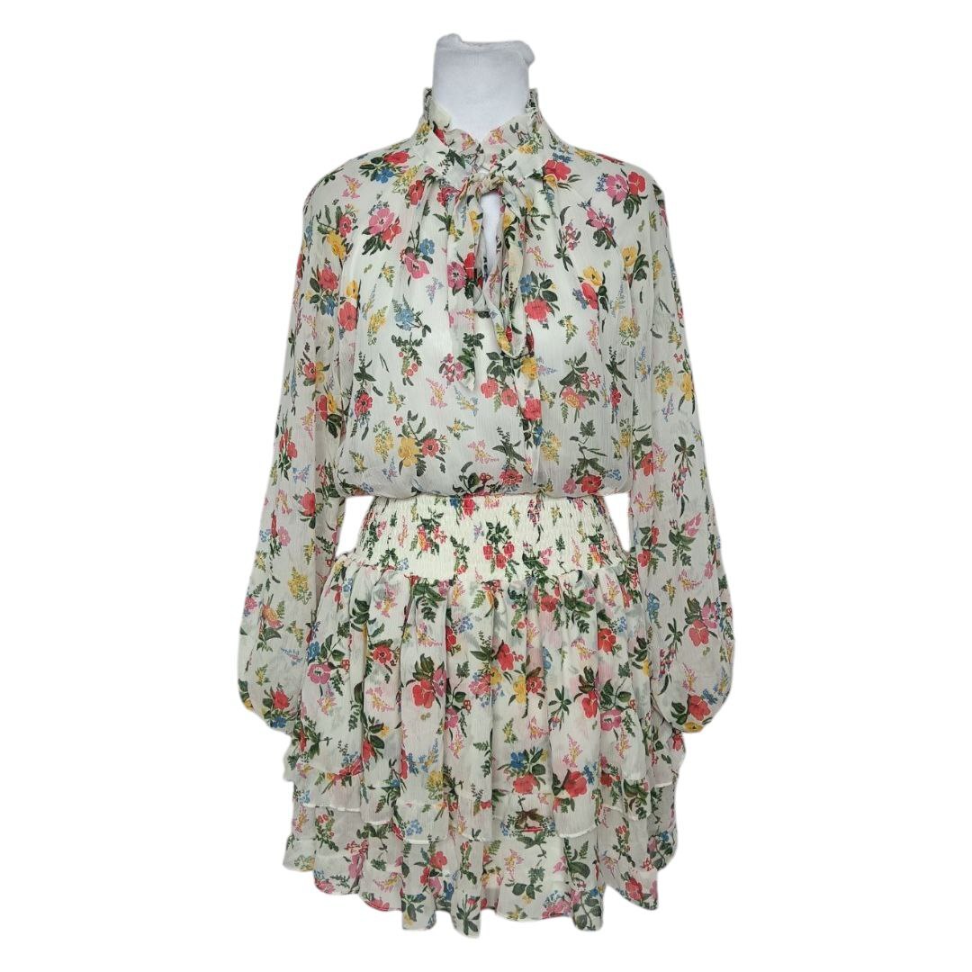 Floral Mock Neck Mini