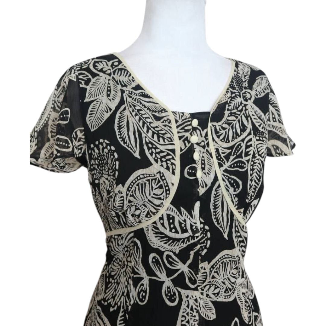 Grey Floral Dress