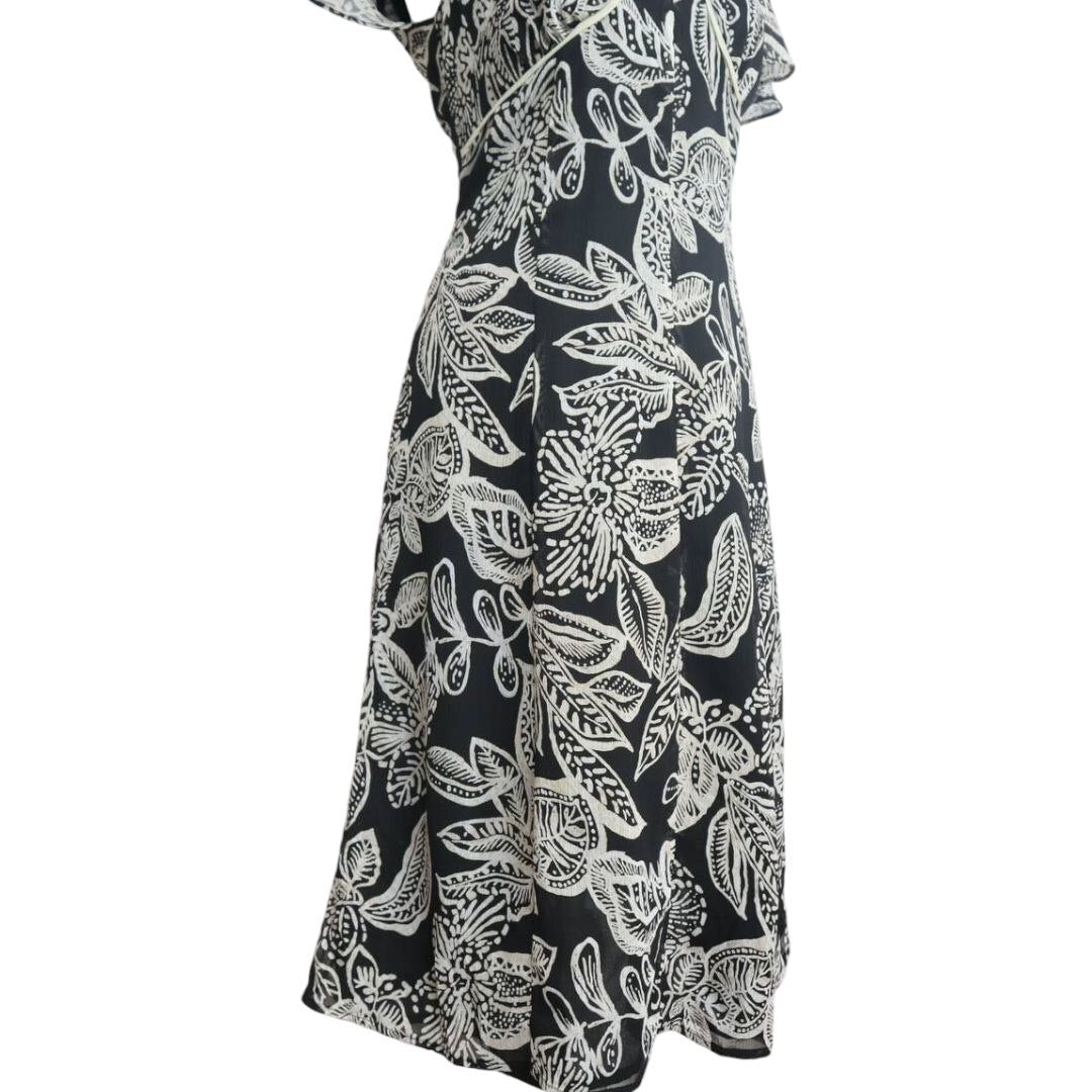 Grey Floral Dress