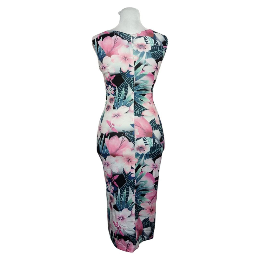 Ruched Floral Sheath Dress