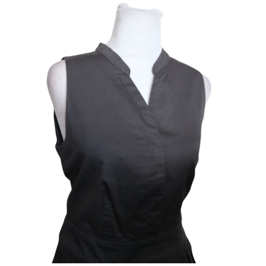 Button-Front V-Neck Dress