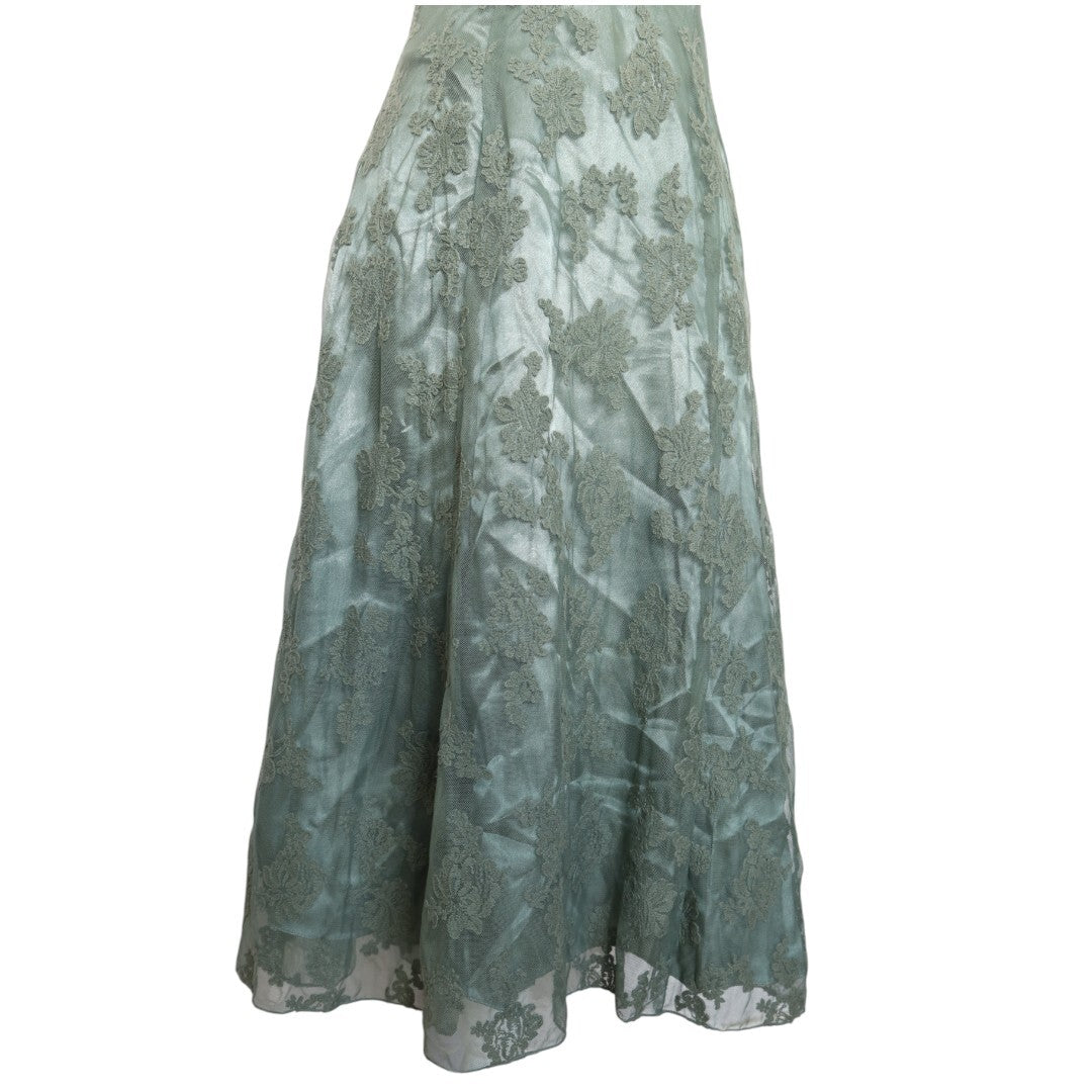 Satin Sage Dress