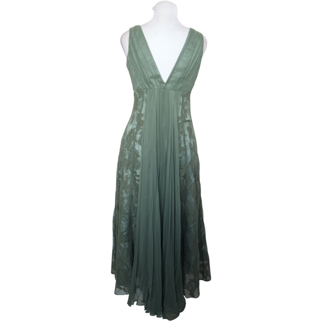 Satin Sage Dress