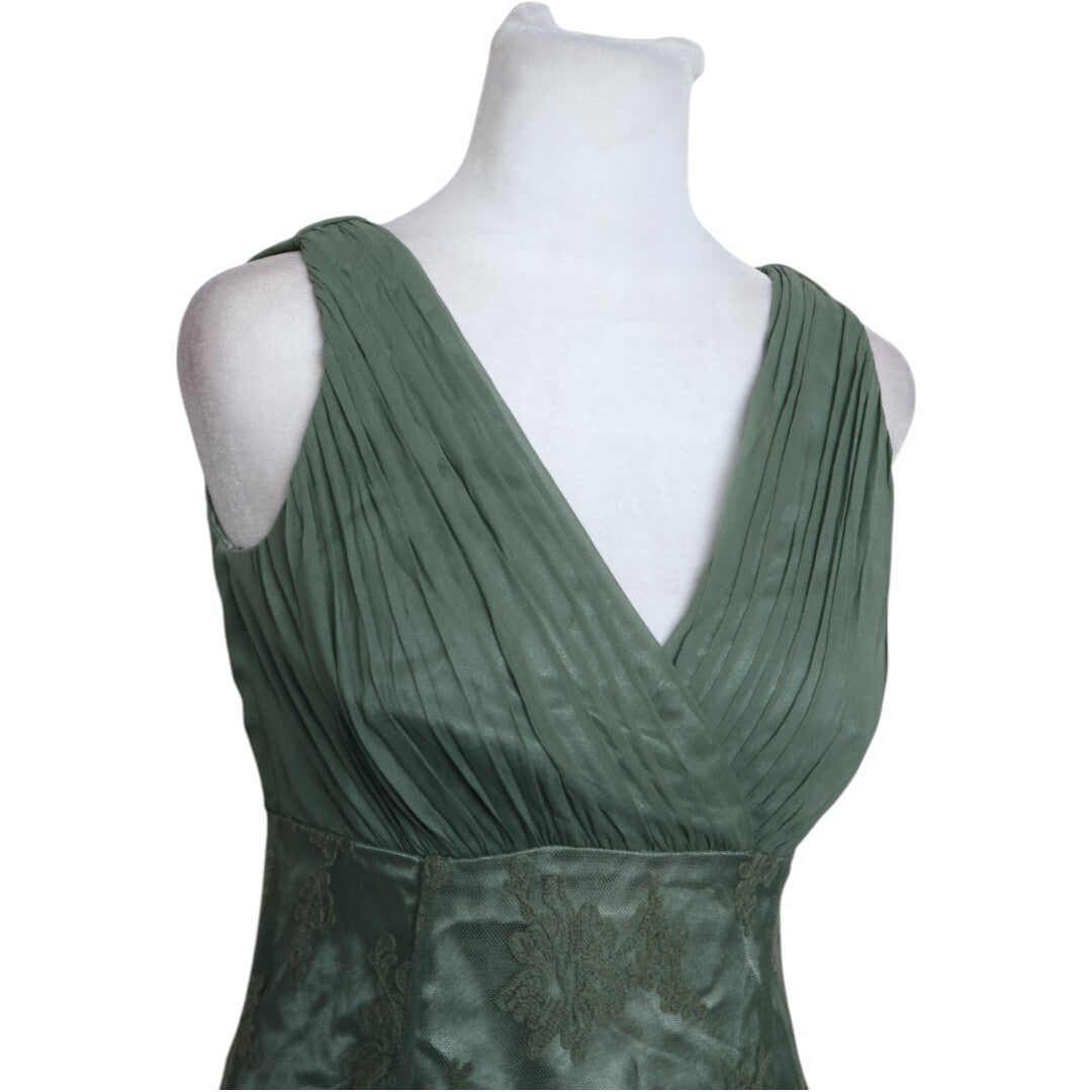Satin Sage Dress