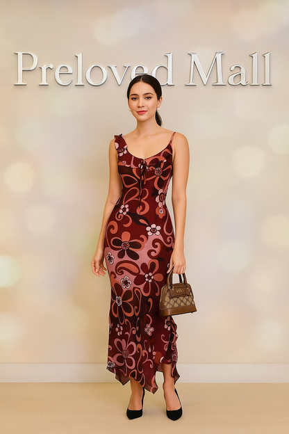 Ruffled Floral Maxi
